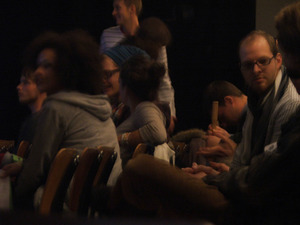 audience awaiting the screening, kurzfilmfunk 2010