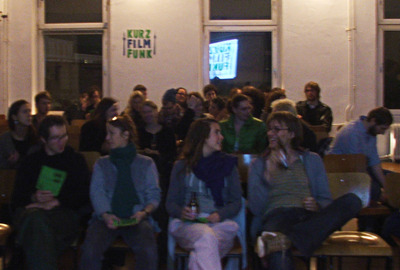 more audience awaiting the screening, kurzfilmfunk 2010